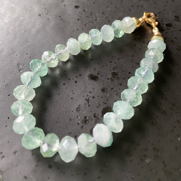Faceted Green Fluorite Bracelet - Picture 6 of 10
